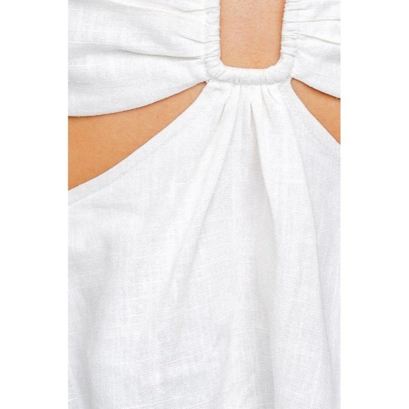 LE LIS OUT SPAGHETTI TOP WHITE - Picture 6 of 7